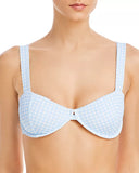 Aqua Swim Womens Underwire Bandeau Bikini Swim Top, Large