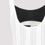 The Attico Flat Ribbed Jersey Tank Top Women