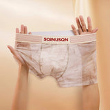 Mens Ice Silk Mesh Underwear Antibacterial And Breathable Boxer Briefs