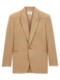 Saint Laurent Men Wool Gabardine Single-Breasted Jacket