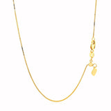 14k Yellow Gold Adjustable Box Chain 0.7mm