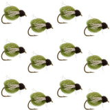 LaFontaine Olive Deep Sparkle Caddis Pupa - 1 Dozen Flies Hook Size 18