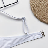 Sexy V-bar Underwired Bra Cup Thong Bikini 2025 Women Swimwear Female Swimsuit Two-pieces Bikini Set High Cut Bathing Suit Swim