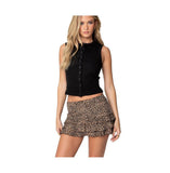 Edikted Basel Button up Tank Top, Large