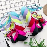 Sexy V-bar Underwired Bra Cup Thong Bikini 2025 Women Swimwear Female Swimsuit Two-pieces Bikini Set High Cut Bathing Suit Swim