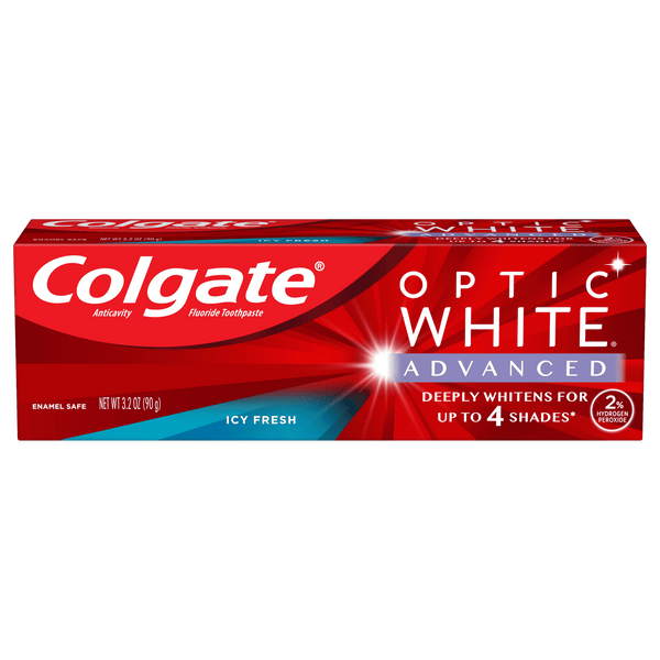 Colgate Optic White Advanced Teeth Whitening Toothpaste; Icy Fresh; 3.2 oz