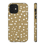 DARK BEIGE DOTS | Tough Phone Case