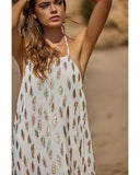 PQ Swim Womens Chantel Printed Cover Up Maxi Dress, XS