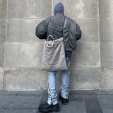 American-style High-street Loose-fit Solid-color Streetwear Bomber Jacket