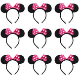 12PCS WholesaleWomen Girl Mouse Ears Headbands Hair Hoop Party Cosplay Bows Hairband Headwear Fashion Hair Accessories