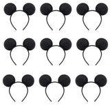 12PCS WholesaleWomen Girl Mouse Ears Headbands Hair Hoop Party Cosplay Bows Hairband Headwear Fashion Hair Accessories