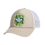adidas Originals Foam Front Snapback Adjustable Fit Trucker Hat Wonder Beige/Lucid Lemon Yellow/Arctic Night Blue One Size