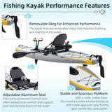 Portable 12FT Lightweight Inflatable PVC Fishing Kayak With Pedal System (SAK64328)