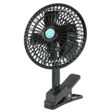 12V Car Fan Oscillating Clip on Cooling Fan with 2 Speeds 120° Rotation