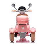12V Two-seater Kids Ride On Level Up Electric Motorcycle,2wd,Three-wheel Toy w/Music,Bluetooth,USB,Backseat flip adult seat,Portable Storage Hooks&Oversized Trunk,LED Headlight For Kids 3-6.