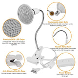 12W LED 360° Rotatable Plant Grow Light with Desk Clip