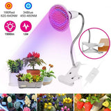 12W LED 360° Rotatable Plant Grow Light with Desk Clip