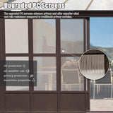 [12x16FT] Alora Extra Large All-Season Outdoor Wall-Mounted Sunroom Solarium With Detachable Polycarbonate Windows And Lockable Sliding Doors (SAK97835)