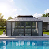 [12X16FT] Vue Extra-Large Luxury Panoramic Solarium With Windows And Sliding Doors (SAK71853)