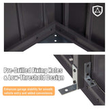 Extra-Large Outdoor Heavy-Duty Metal Garage Shed With Lockable Doors [No Floor] (SAK14093)
