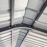 [12X20FT] Alora Heavy-Duty Metal Carport With Galvanized Steel Roof For Car, Boats And Trucks, Gray (SAK95562)
