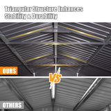[12X25FT] Alora Extra Large Heavy-Duty Outdoor Metal Carport Garage Shed With Lockable Double Hinged Doors (SAK34153)