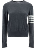 Thom Browne Women Wool 4-Bar Relaxed Pullover