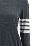 Thom Browne Women Wool 4-Bar Relaxed Pullover