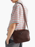 Prada Men Grained Leather Shoulder Bag