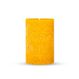 BeeTheLight Beeswax Pillar Candle (2.7" x 3.4") - Smokeless Unscented Candle - 54 Hours Burn Time - Natural & 100% Pure Beeswax Candle - Handmade Decorative Pillar Candle (Natural Yellow, Medium)