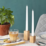 Candwax 10 inch Taper Candles Set of 4 - Dripless Taper Candles and Unscented Candlesticks - Perfect as Dinner Candles and Household Candles - White Candles