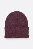 Metallic Basic Knit Cuffed Beanie Set