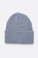 Metallic Basic Knit Cuffed Beanie Set