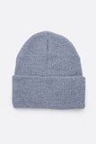 Metallic Basic Knit Cuffed Beanie Set