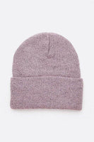 Metallic Basic Knit Cuffed Beanie Set