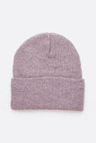 Metallic Basic Knit Cuffed Beanie Set