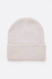 Metallic Basic Knit Cuffed Beanie Set
