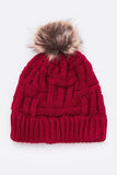 Raised Knit PomPom Beanie