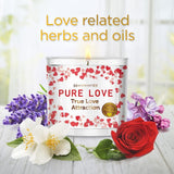 Magnificent 101 Long Lasting Pure Love Aromatherapy Candle with Florals & Oils14 Oz - 56 Hour Burn Time Soy Wax Candle for True Love Attraction, Purification & Manifestation