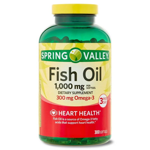 Spring Valley Omega-3 Fish Oil Soft Gels; 1000 mg; 300 Count