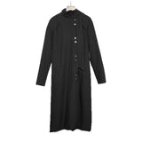 Irregular Japanese-style Long Trench Coat For Men