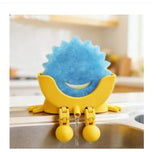 A Dish Sponge Holder With A Draining Rackemoji Design For Neater More Organized Storage
