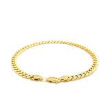 10k Yellow Gold Miami Cuban Semi Solid Bracelet (4.50 mm)