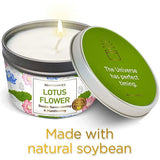 Magnificent 101 Long Lasting Lotus Flower Aromatherapy Candle | 6 Oz - 35 Hour Burn Time Paraffin Free, A ll N atural & Organic Soy Wax Candle for Desire Surrendering, Manifestation & Purification