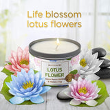 Magnificent 101 Long Lasting Lotus Flower Aromatherapy Candle | 6 Oz - 35 Hour Burn Time Paraffin Free, A ll N atural & Organic Soy Wax Candle for Desire Surrendering, Manifestation & Purification