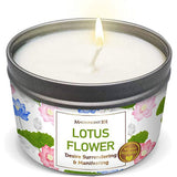 Magnificent 101 Long Lasting Lotus Flower Aromatherapy Candle | 6 Oz - 35 Hour Burn Time Paraffin Free, A ll N atural & Organic Soy Wax Candle for Desire Surrendering, Manifestation & Purification