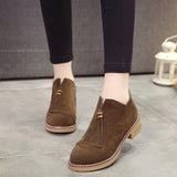 British wind matte low help Martin boots female thick with short boots