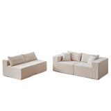 104-Inch Corduroy Modular L Shaped Sectional Sofa,Luxury Floor Couch Set,Upholstered Indoor Furniture,Foam-Filled Compressed Sofa for Living Room,Bedroom,4 PC Free Combination