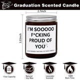 Nrnio Graduation Gift for Her/Him, Sooooo Proud of You Graduation Candle Soy Wax Lavender Scented Candle for Party Decorations, High School College Grad Gift, Best Friend Gift, 15OZ, 100Hr Burn Time