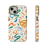 DOODLE BRUSH STROKES | Tough Phone Case